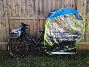 Longtail cargo bike rain cover
